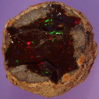 Split nodule of Ethiopian opal (thunder-egg).JPG