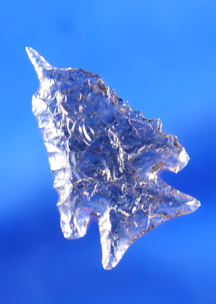 401黑曜石与穿孔尖端。很好剥落。在华盛顿哥伦比亚河.jpg