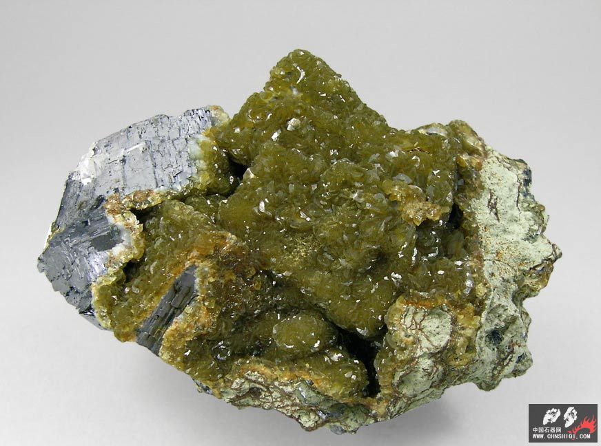 方铅矿与菱铁矿 西班牙 6x4.3x4厘米.jpg