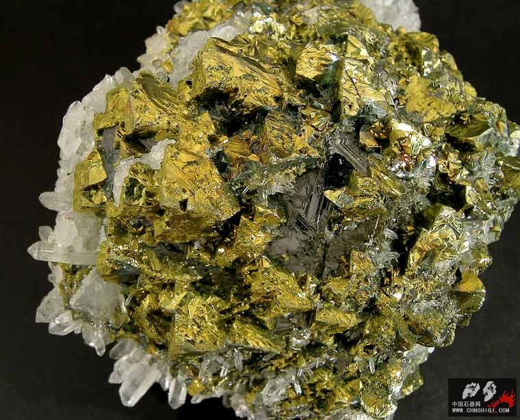 黄铜矿闪锌矿和石英 罗马尼亚 10.8 × 7 ×5.3厘米1.jpg