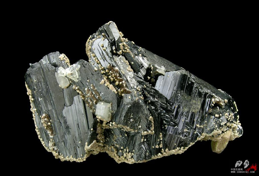 钨铁矿和菱铁矿和磷灰石 葡萄牙 11.8 × 6.6 × 5厘米.jpg