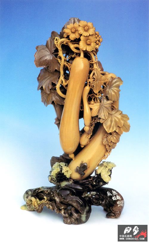 15408_05《瓜熟蛙趣》　42×25cm　旦洪三彩.jpg